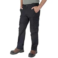 Pantalon de travail en ripstop stretch Steel Rugged Relaxed Cargo noir CARHARTT