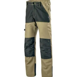 Pantalon de travail renforcé CRAFT WORKER - beige et noir CEPOVETT SAFETY