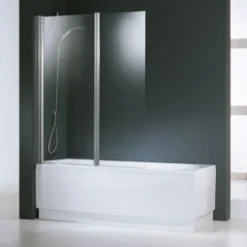 Pare-baignoire Aurora 2V 2 panneaux pivotants réversible NOVELLINI