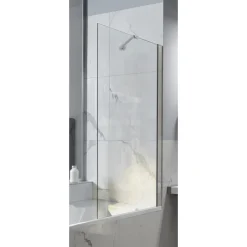 Pare-bain fixe 140x85 cm - profilé chromé - Brive JACOB DELAFON