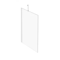 Pare-bain fixe 140x85 cm - profilé chromé - Brive JACOB DELAFON