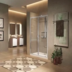 Paroi de douche à 2 battants - en niche ou en angle - Lunes 2.0 B NOVELLINI