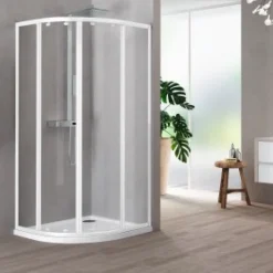 Paroi de douche coulissante 1/4 de rond 90 cm - Riviera 2.0 R NOVELLINI