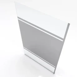 Paroi de douche fixe chromée Parma 2 - verre miroir AURLANE