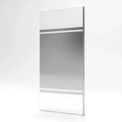 Paroi de douche fixe chromée Parma 2 - verre miroir AURLANE