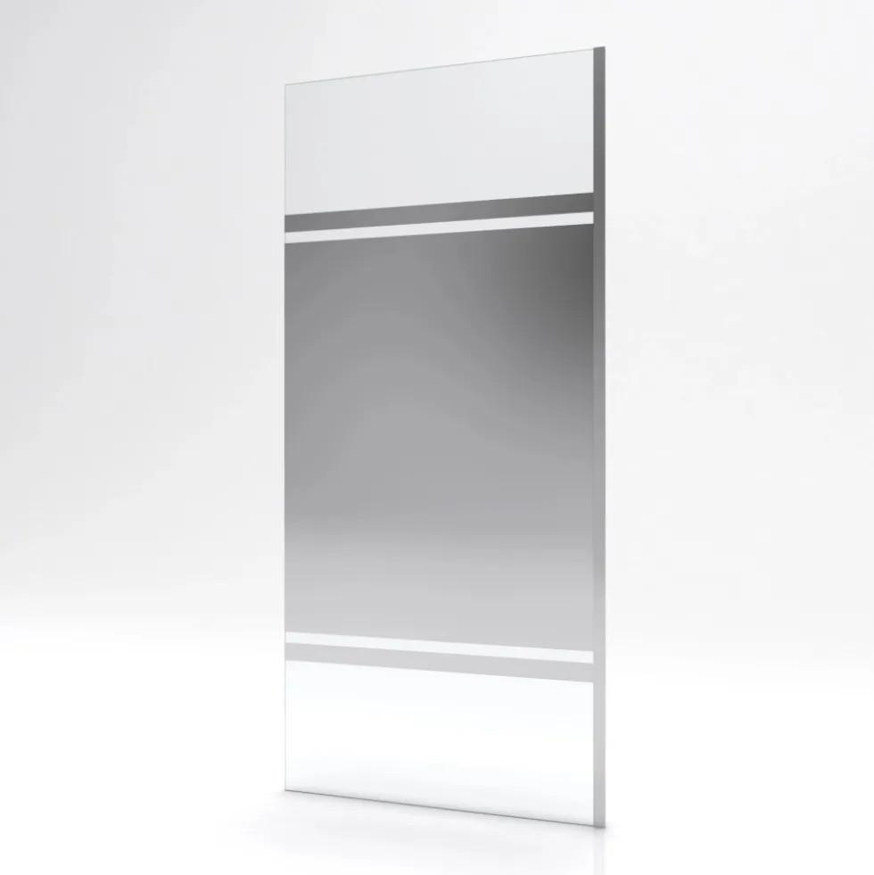Paroi de douche fixe chromée Parma 2 - verre miroir AURLANE