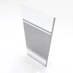 Paroi de douche fixe chromée Parma 2 - verre miroir AURLANE