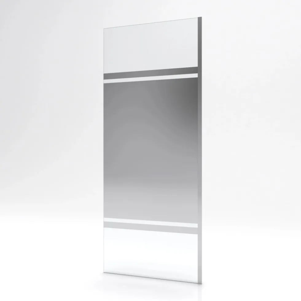 Paroi de douche fixe chromée Parma 2 - verre miroir AURLANE