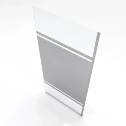 Paroi de douche fixe chromée Parma 2 - verre miroir AURLANE