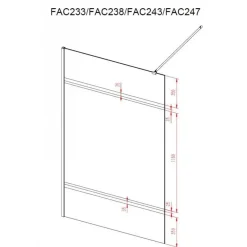 Paroi de douche fixe chromée Parma 2 - verre miroir AURLANE
