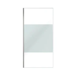 Paroi de douche fixe chromée Parma 2 - verre dépoli AURLANE