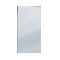 Paroi de douche fixe chromée Parma 2 - verre fumé AURLANE