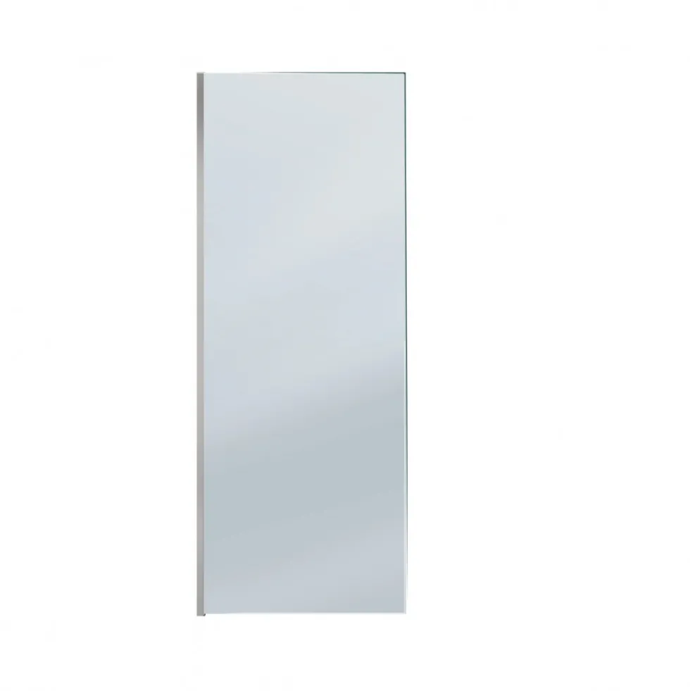 Paroi de douche fixe chromée Parma 2 - verre fumé AURLANE