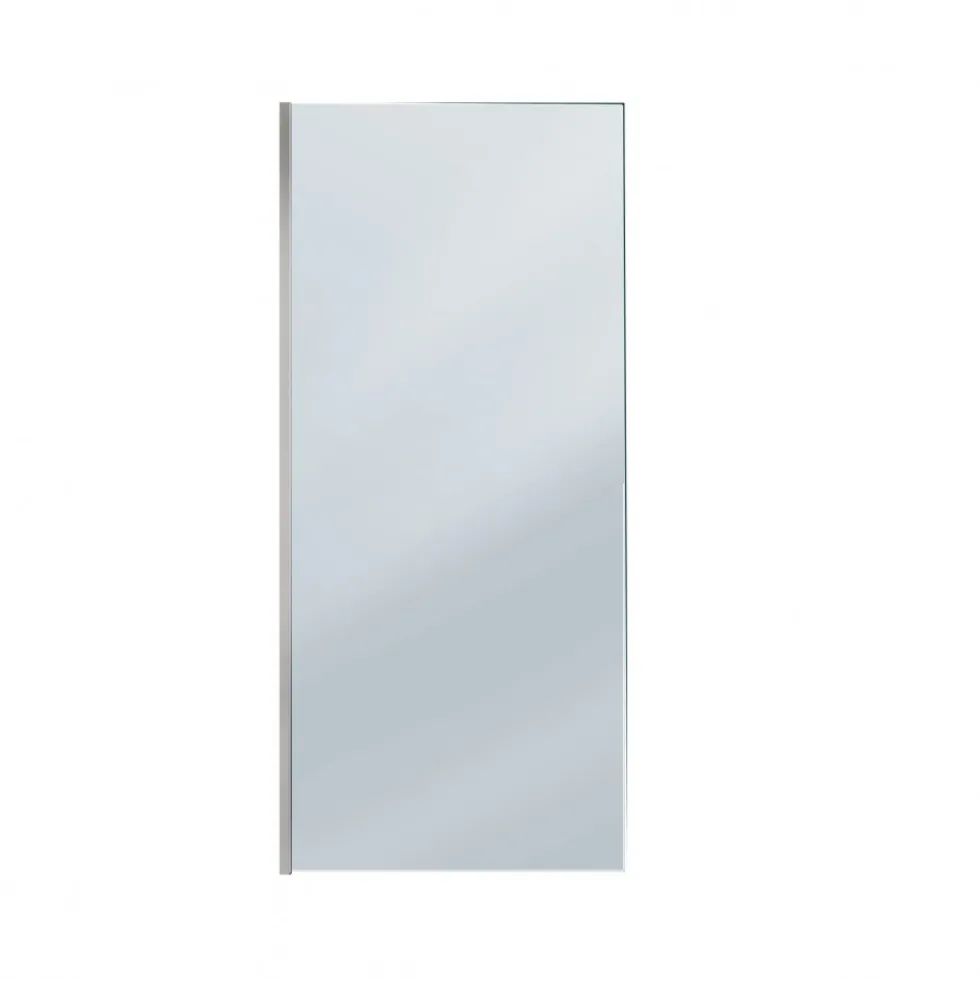 Paroi de douche fixe chromée Parma 2 - verre fumé AURLANE