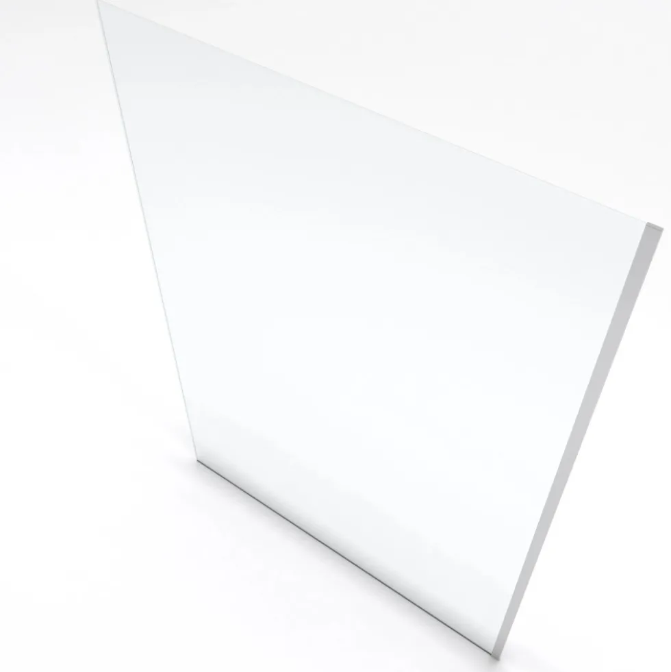 Paroi de douche fixe chromée Parma 2 - verre transparent AURLANE