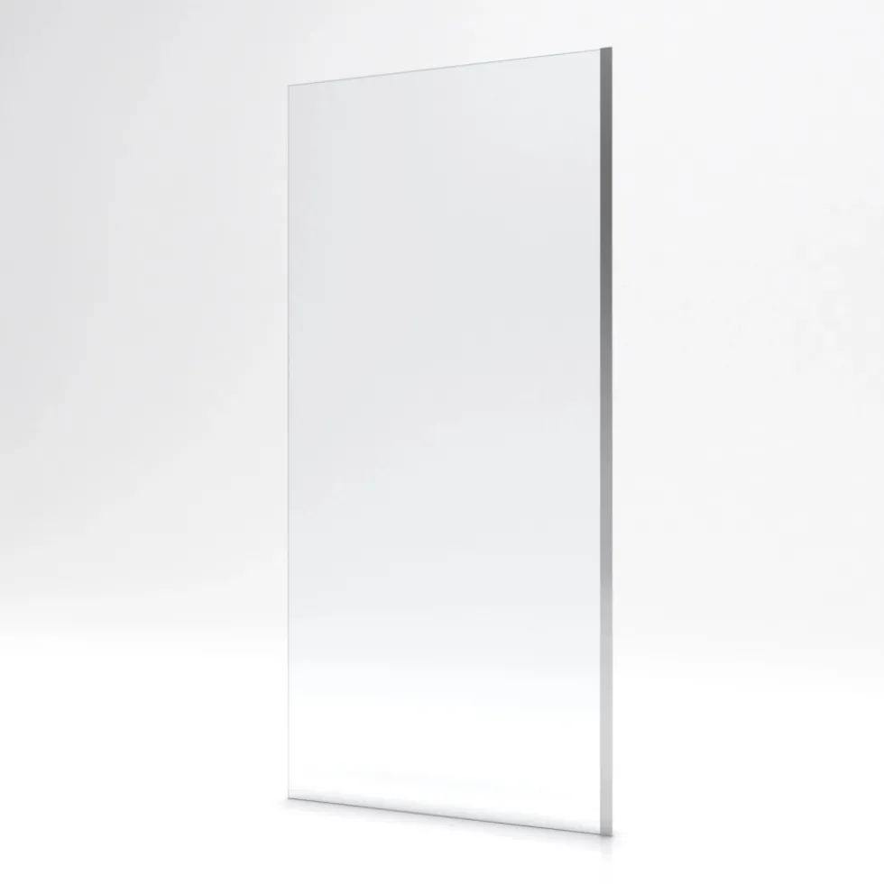 Paroi de douche fixe chromée Parma 2 - verre transparent AURLANE