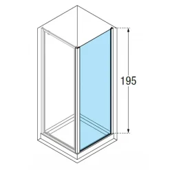 Paroi de douche fixe extensible 84-90 cm verre transparent - Ocean F NOVELLINI