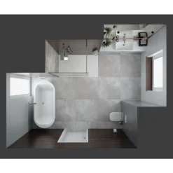 Paroi de douche italienne 100cm - verre sérigraphié - profilé argent - Open 2 LEDA