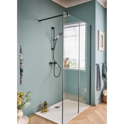 Paroi de douche à l'italienne 100 cm - noir mat - Serenity JACOB DELAFON