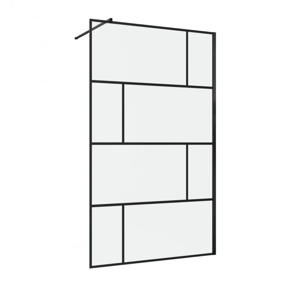 Paroi de douche à l'italienne - style brique - 120 cm - Bricks 120 AURLANE