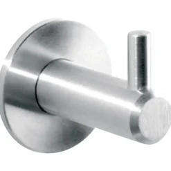 Patère accroche-tout - à visser - inox brossé - sur platine ronde 35 mm CADAP