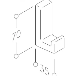 Patère portemanteau - en nylon - MH 76 NORMBAU