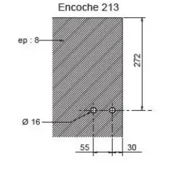 Paumelles pour feuillure de 35 mm - chromé velours - 9813 MÉTALUX