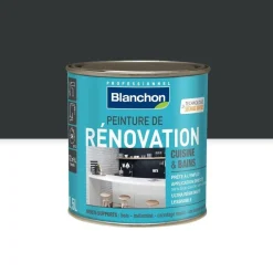 Peinture de rénovation cuisine et bains - Anthracite 0,5L BLANCHON