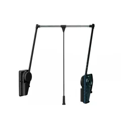 Penderie escamotable double 20 kg - SUPERLIFT - noir AMBOS