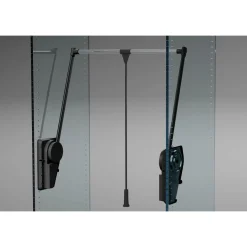 Penderie escamotable double 20 kg - SUPERLIFT - noir AMBOS