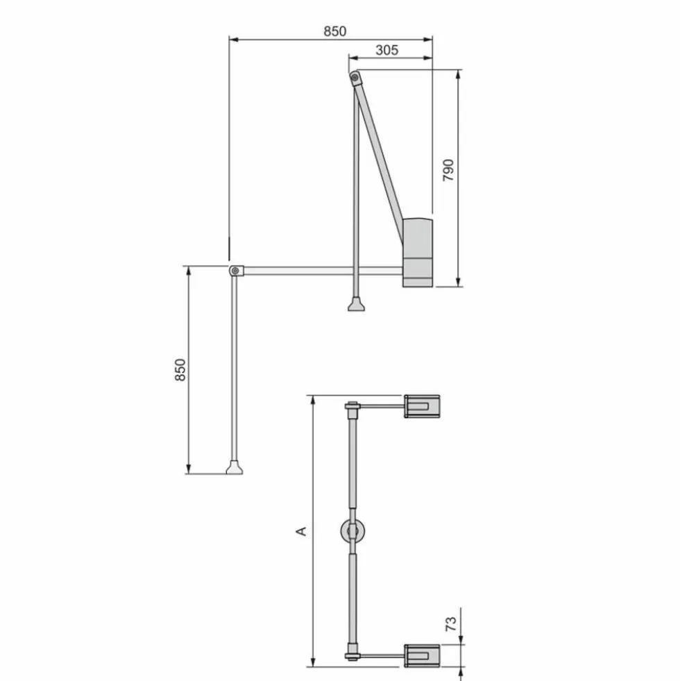 Penderie escamotable Hang mural - charge 12kg - chromé EMUCA