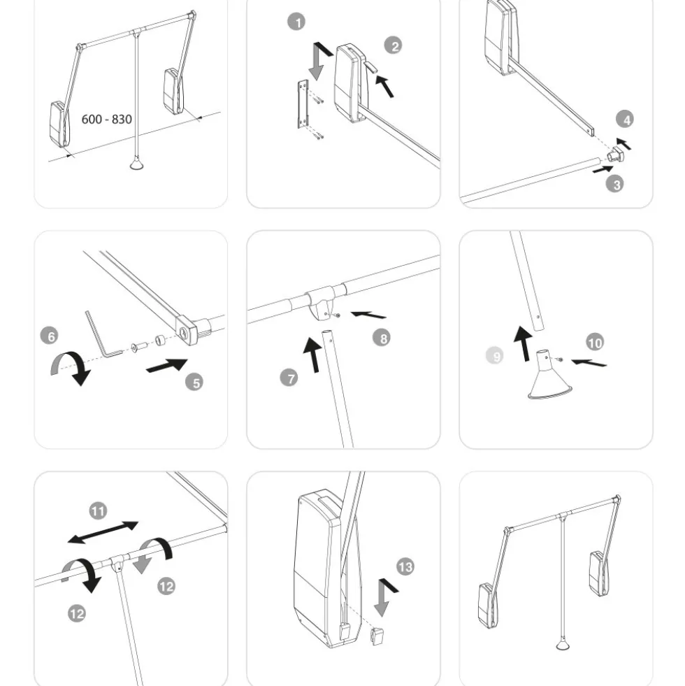 Penderie escamotable Hang mural - charge 12kg - chromé EMUCA