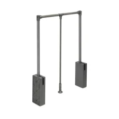 Penderie escamotable Sway finition titane - charge 10 kg EMUCA