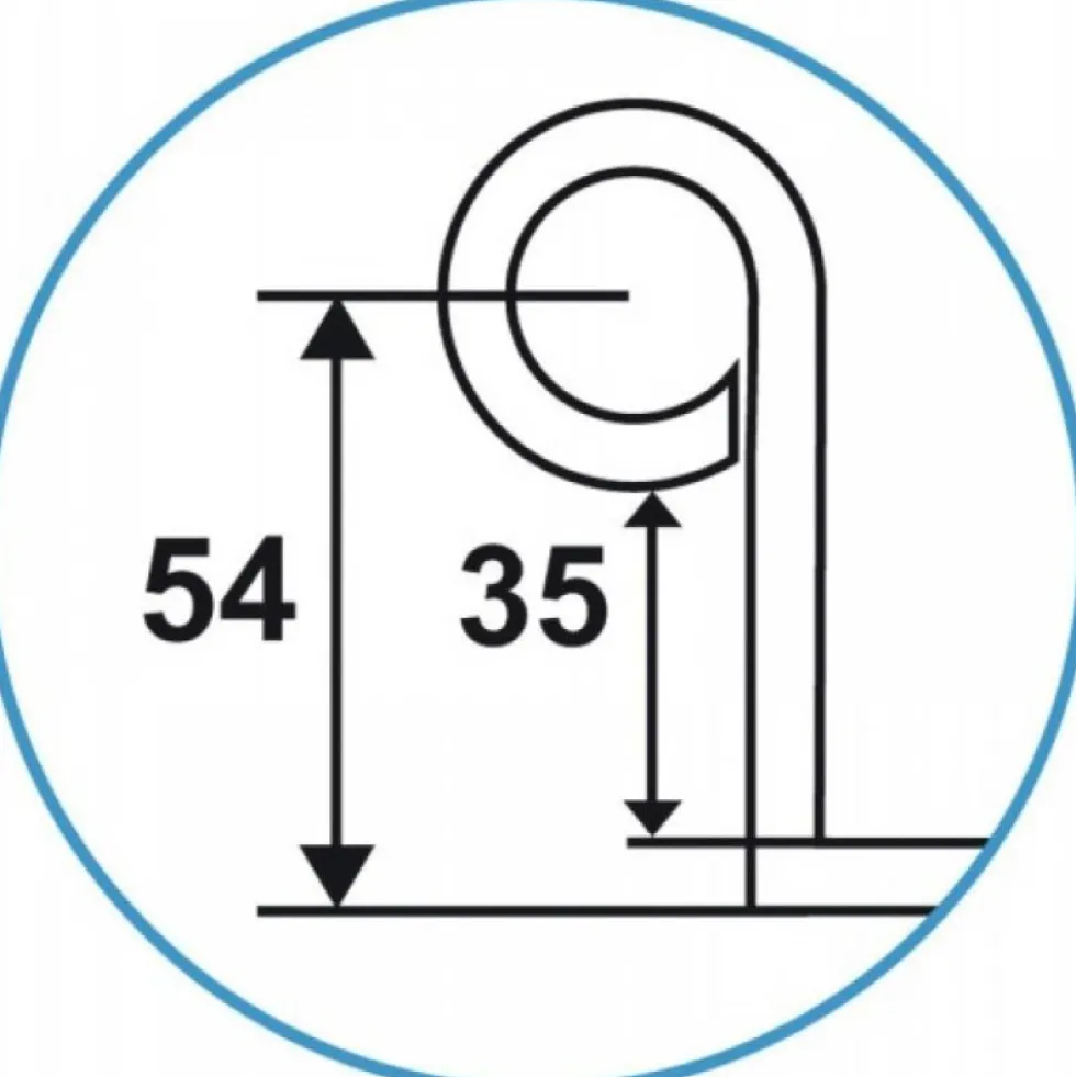 Penture droite - oeil déporté - acier zingué TORBEL