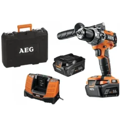 Perceuse à percussion Brushless 18V 65 Nm + 2 batteries 5Ah + coffret - BSB18C2BL-502C AEG Powertools