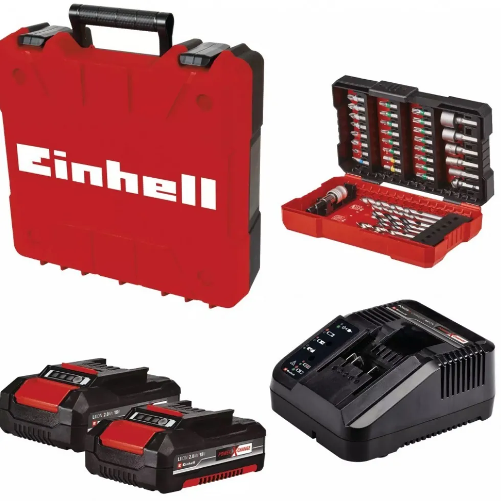 Perceuse à percussion sans fil pro - TP-CD 18/60 Li- i BL (2x2,0Ah) + 39 accessoires EINHELL PROFESSIONAL