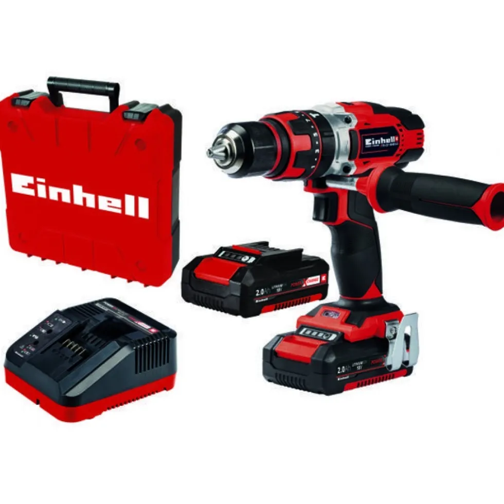 Perceuse à percussion - TE-CD 18/48 Li-i - 2 batteries - Power X Change EINHELL