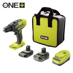 Perceuse à percussion 18V ONE+™ + 2 batteries 2/4Ah + sac de transport - R18PD3-242S RYOBI