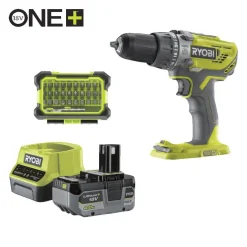 Perceuse à percussion 18V ONE+™ + 1 batterie 4Ah + sac de transport - R18PD3-140SA RYOBI