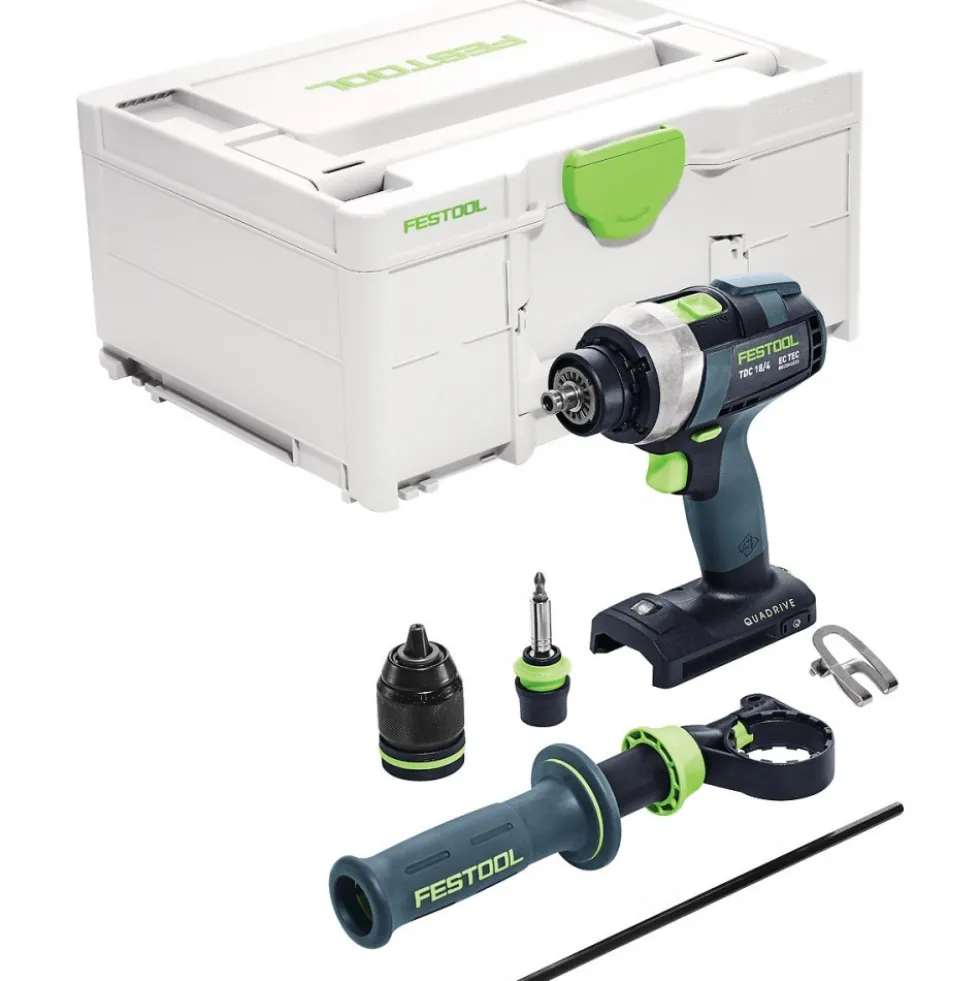 Perceuse visseuse sans fil 18V - 75 Nm - Solo - TDC 18/4 Basic Quadrive FESTOOL