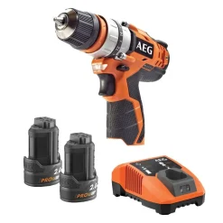 Perceuse visseuse 12V + 2 batteries 2Ah + coffret - BS12C2 LI-202C AEG Powertools