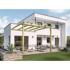 Pergola adossée en bois Lloret 4,2 x3 x 2,49 m - PMA01143 MADERLAND