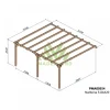 Pergola adossée en bois Narbonne 5,1 x 4,2 x 2,52 m - PMA00554 MADERLAND