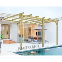 Pergola adossée en bois Oviedo 6 x 3 x 2,51 m - PMA01063 MADERLAND