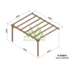 Pergola adossée en bois Palma 5 x 4 x 2,64 m MADERLAND