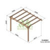 Pergola adossée en bois Palma 4 x 3 x 2,64 m MADERLAND