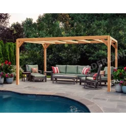 Pergola autoportante en bois lamellé-collé Alicante - 3 x 3 m MADERLAND