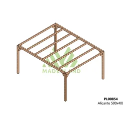 Pergola autoportante en bois lamellé-collé Alicante - 5 x 4 m MADERLAND