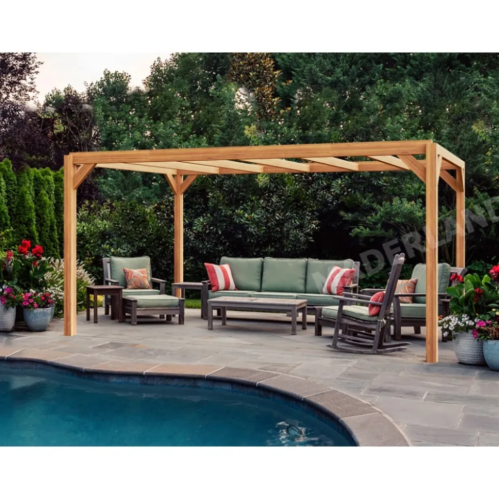 Pergola autoportante en bois lamellé-collé Alicante - 5 x 4 m MADERLAND