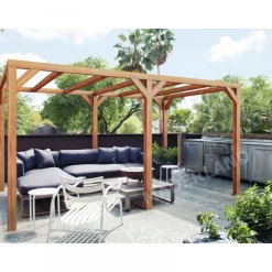 Pergola autoportante en bois lamellé-collé Fuengirola 3x3x2,5m-PL01233 MADERLAND